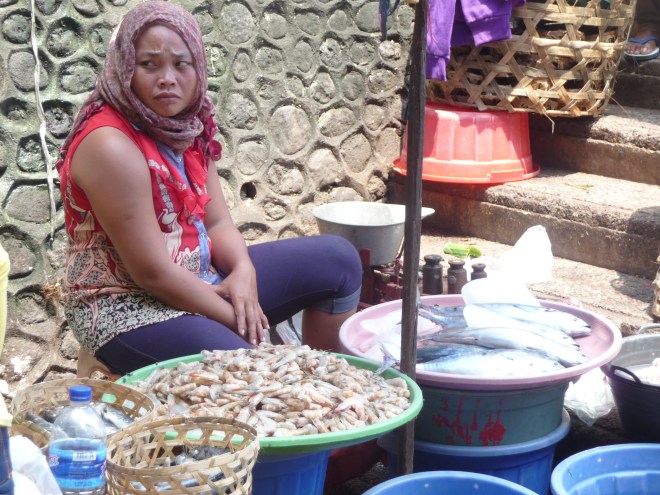 Dried fish stall at Badung market
