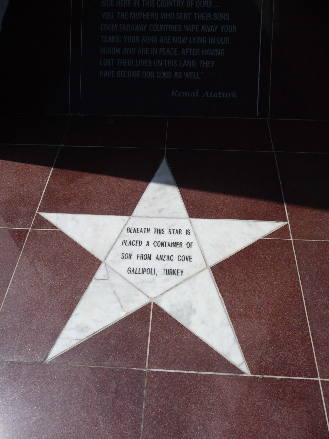 Star with soil from Anzac Cove, Ataturk memorial