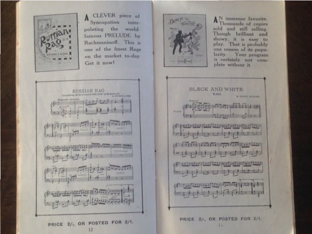 Black and White rag in booklet