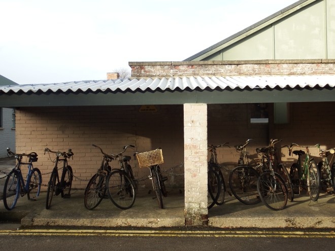 Bike shed as it would have been during World War Two
